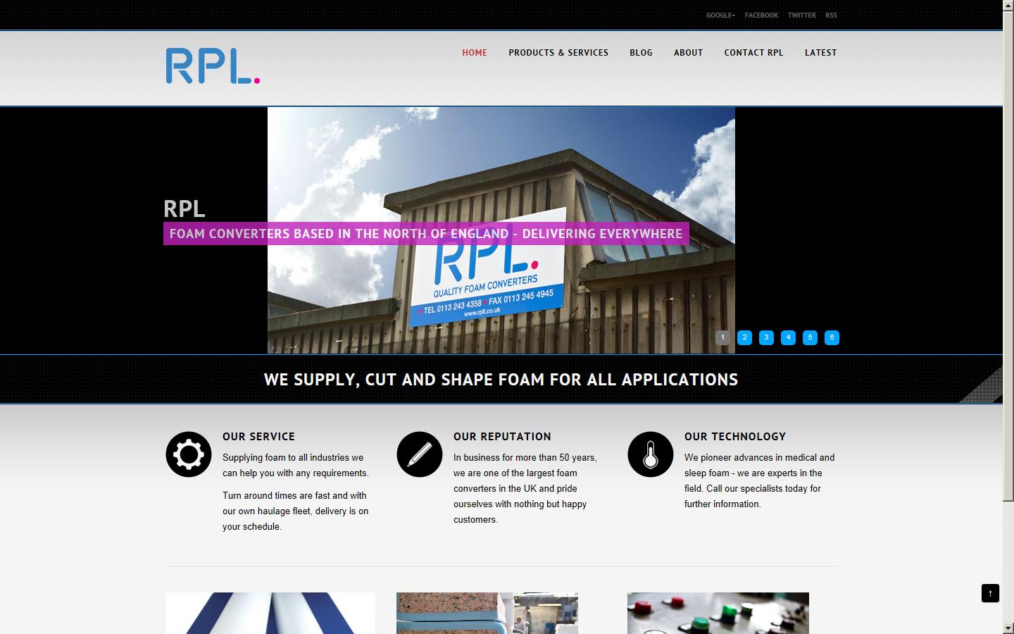 Rubber Products (Leeds) Limited Website