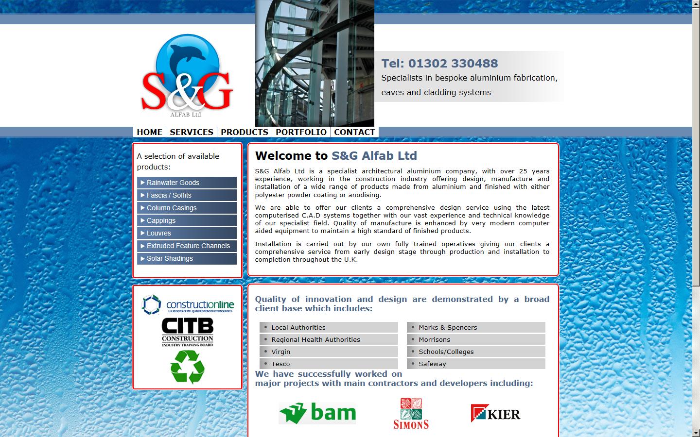 S&G Alfab Ltd Website