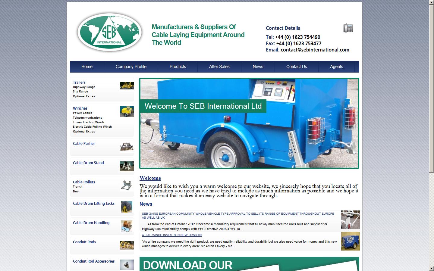 SEB INTERNATIONAL LTD  Website