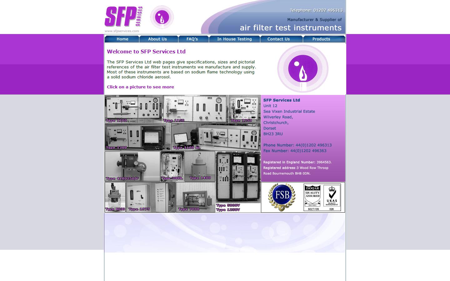 SFP Services Ltd  Website