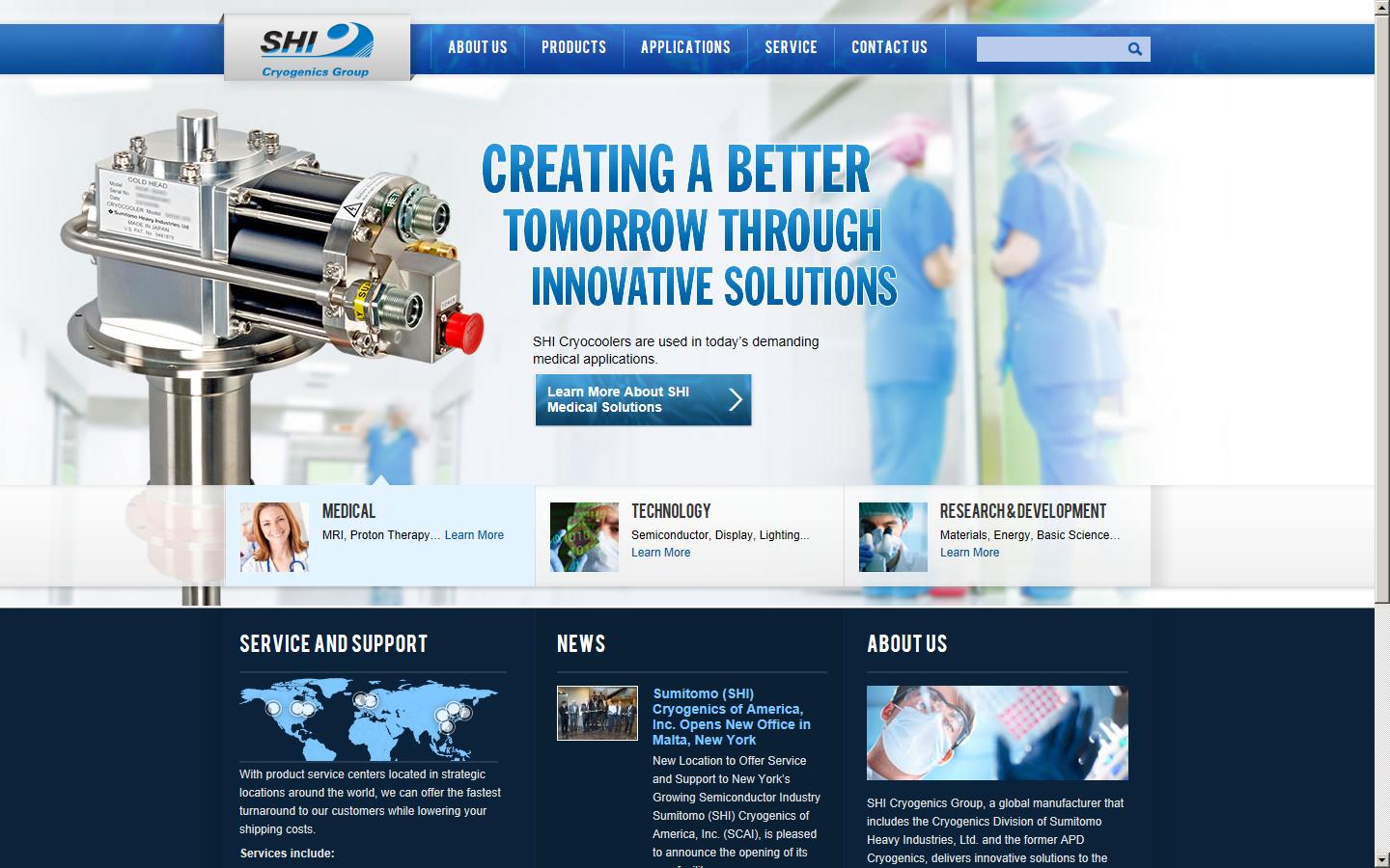 Sumitomo (SHI) Cryogenics of Europe, Ltd. Website