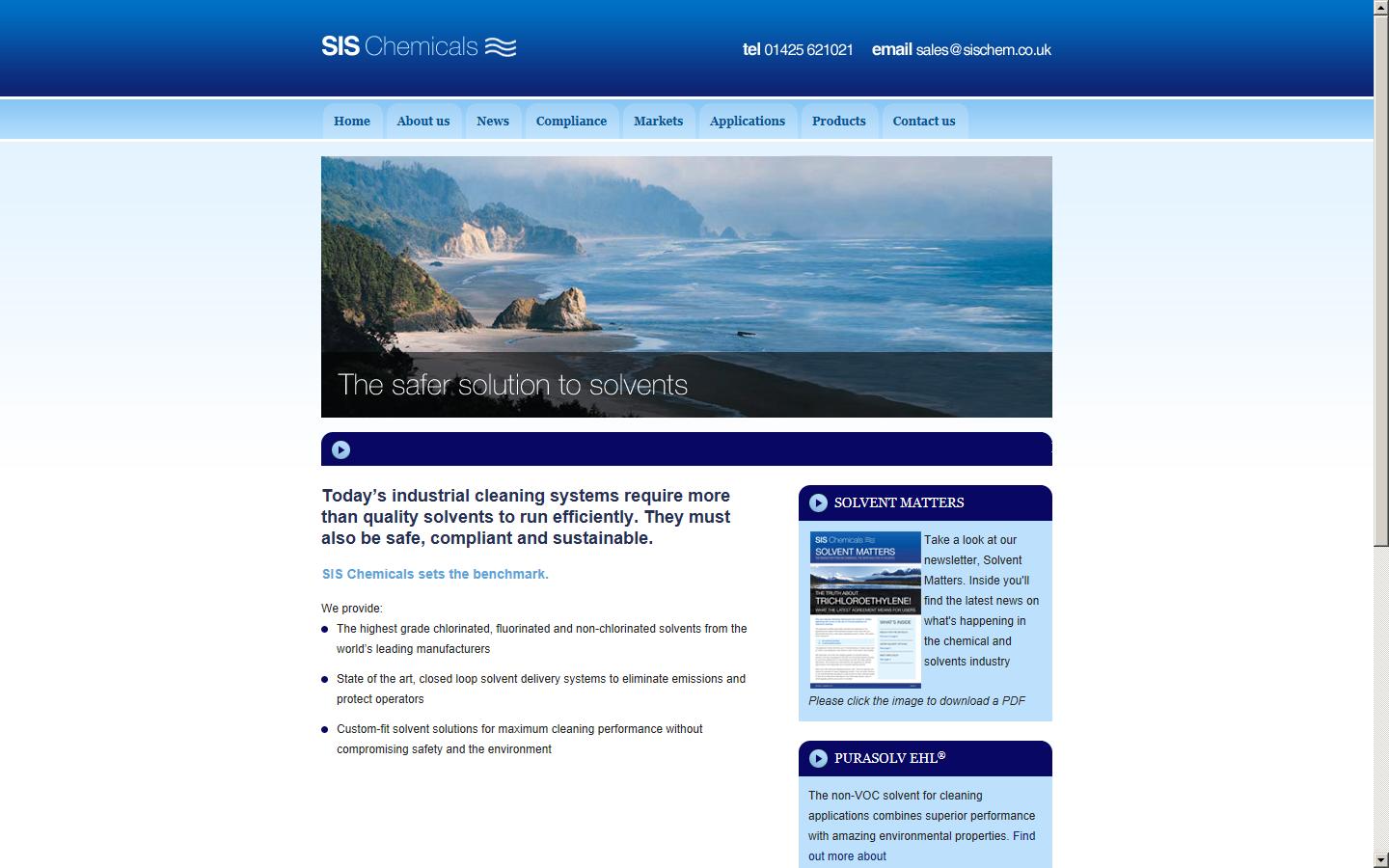 SIS Chemicals  Website