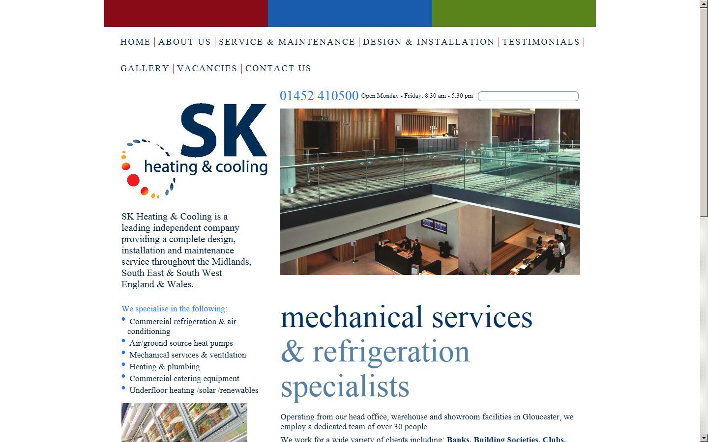 SK Heating & Cooling Ltd Website