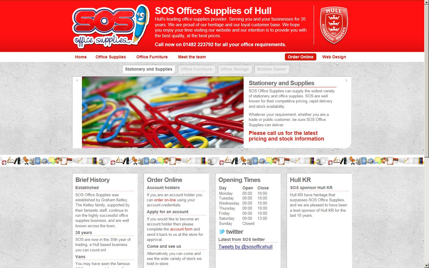 SOS Office Supplies Ltd Website