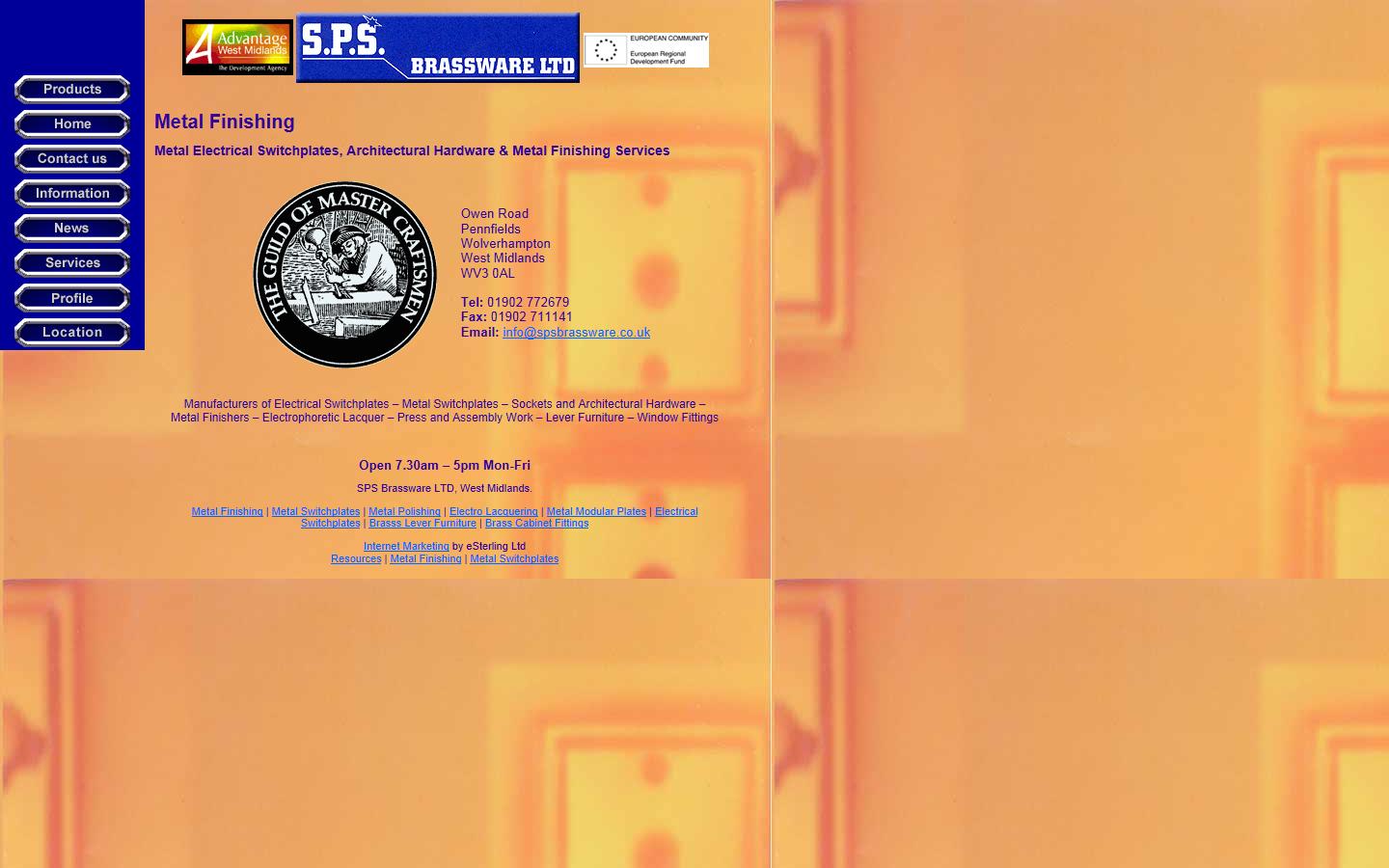 SPS Brassware LTD Website