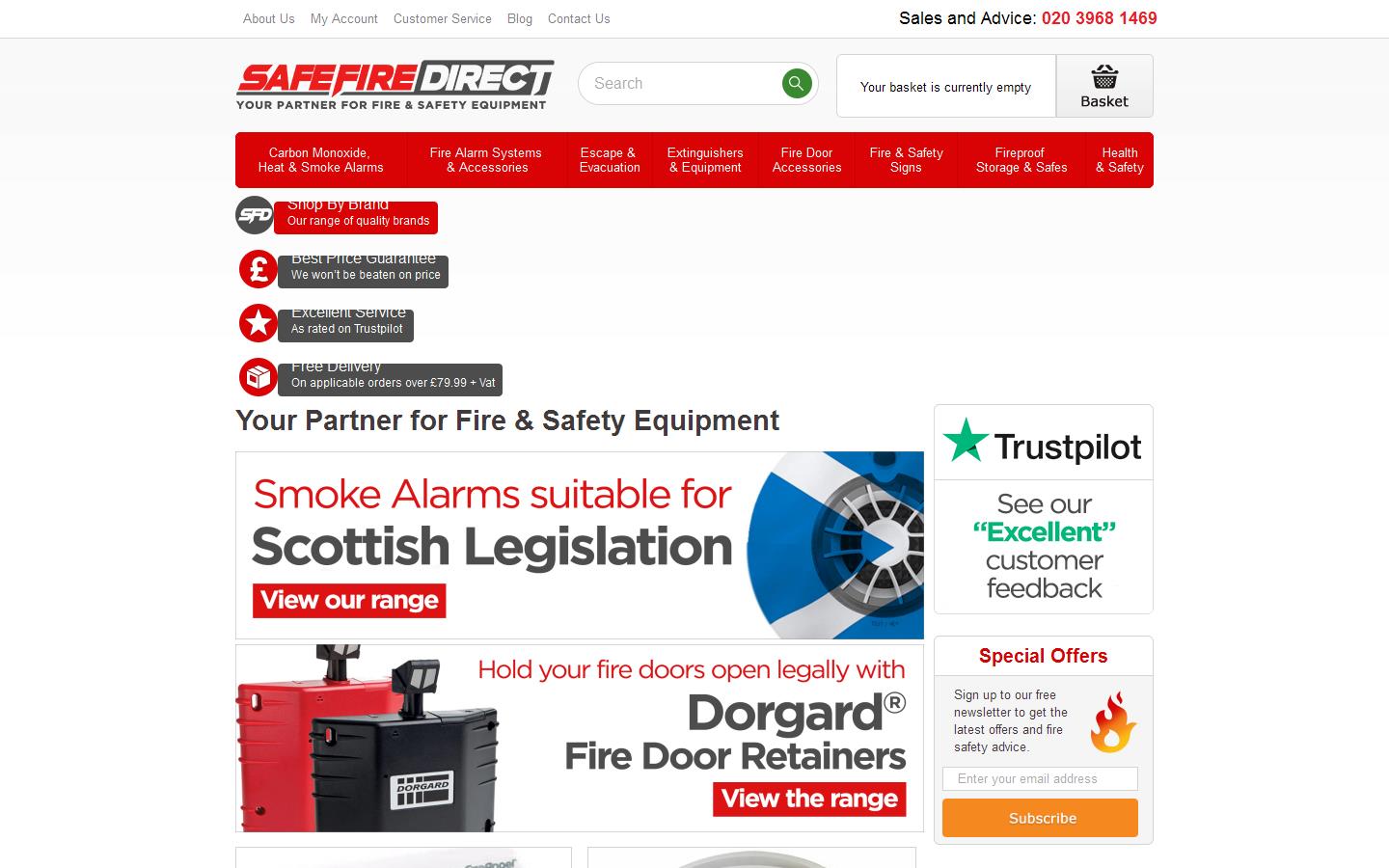 Safe Fire Direct Website