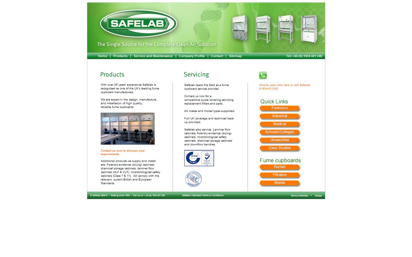 Safelab Systems Ltd Website
