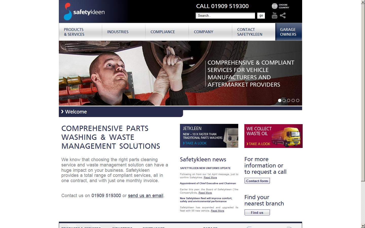 Safetykleen UK Ltd Website