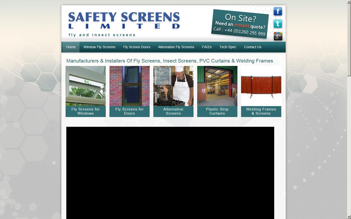 Safety Screens Limited Website