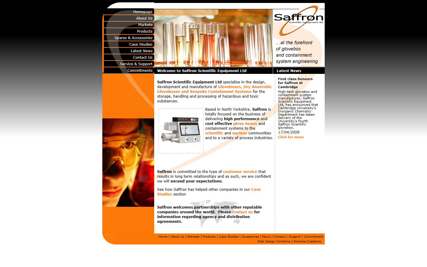 Saffron Scientific Equipment Limited  Website