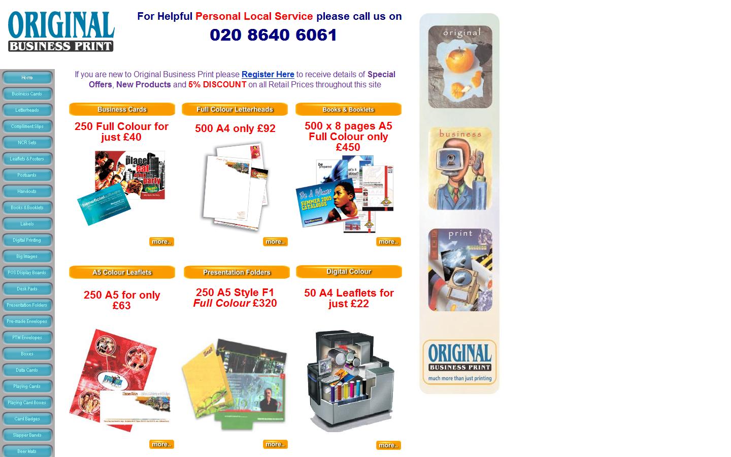 Original Business Print Website