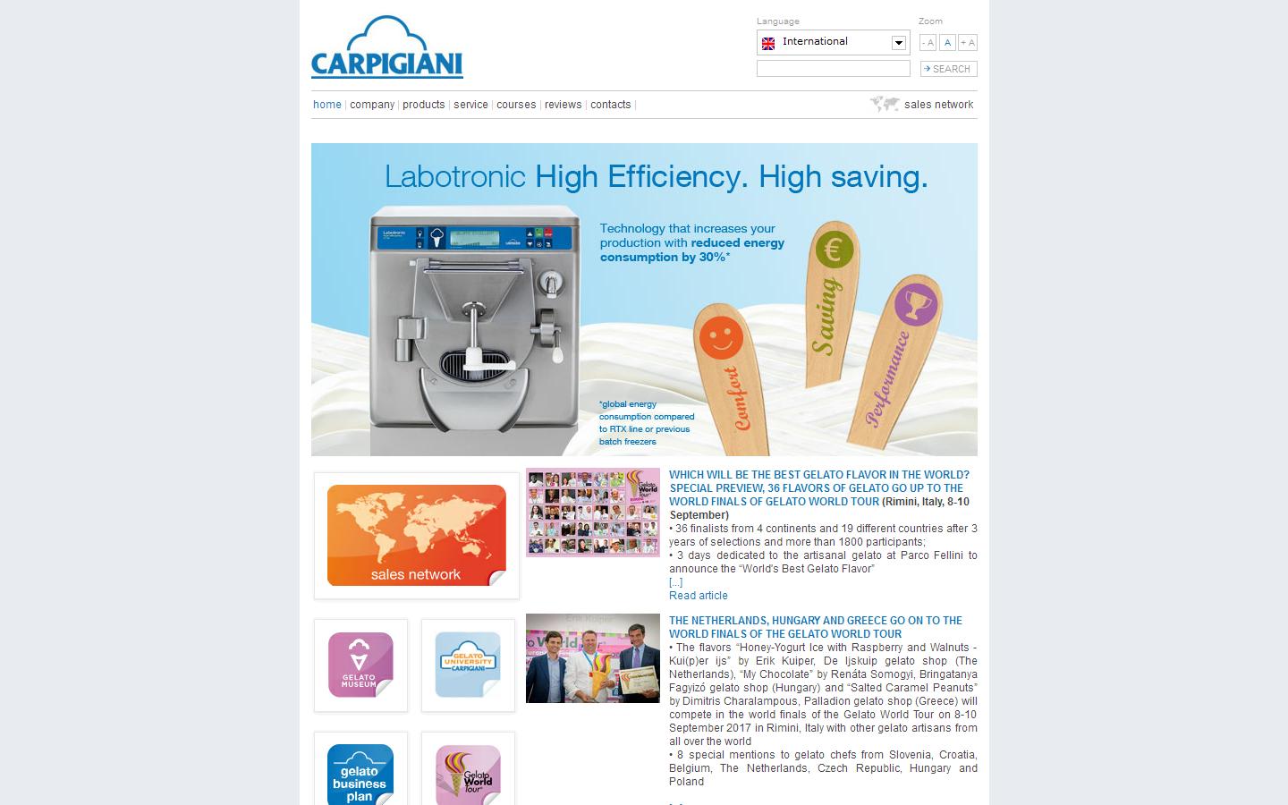 Carpigiani UK Ltd Website