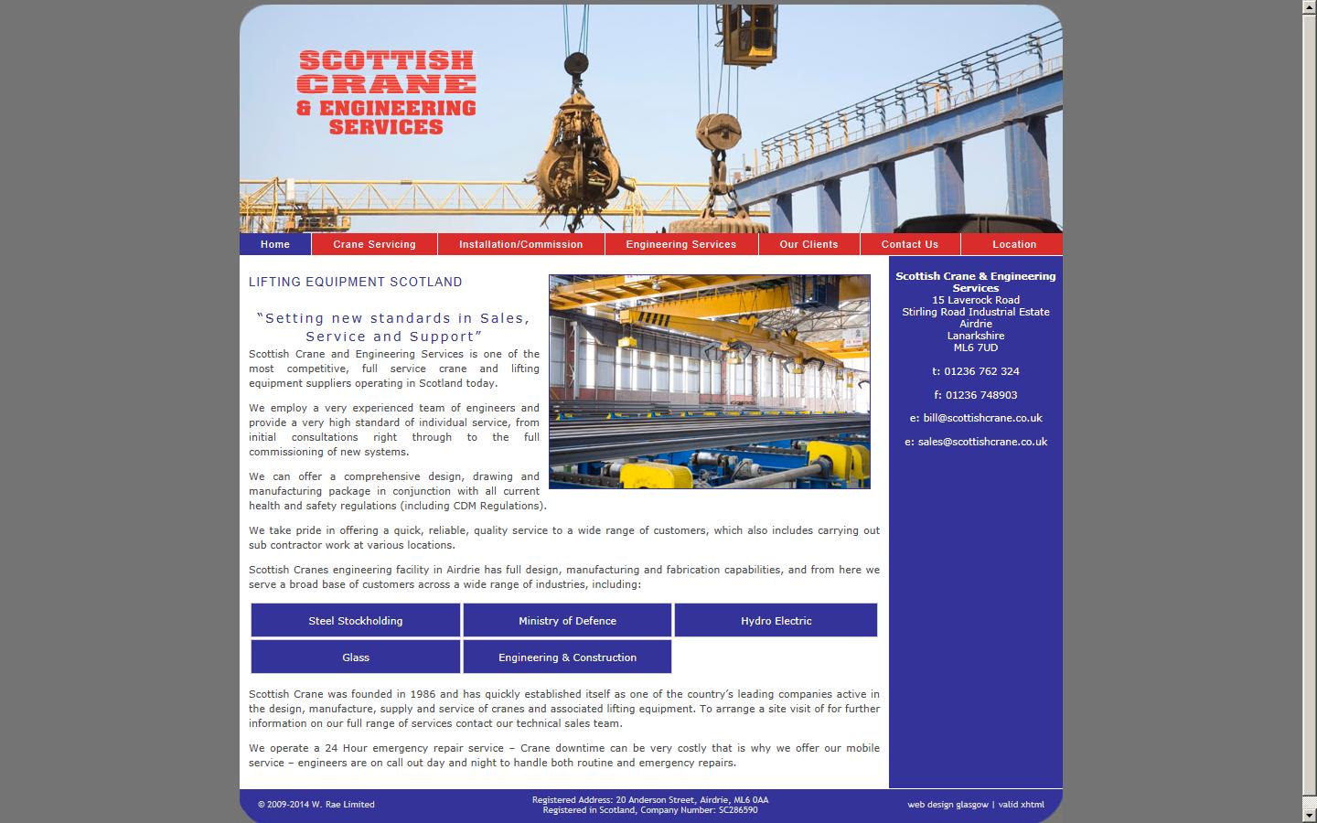 Scottish Crane & Engineering Services Website