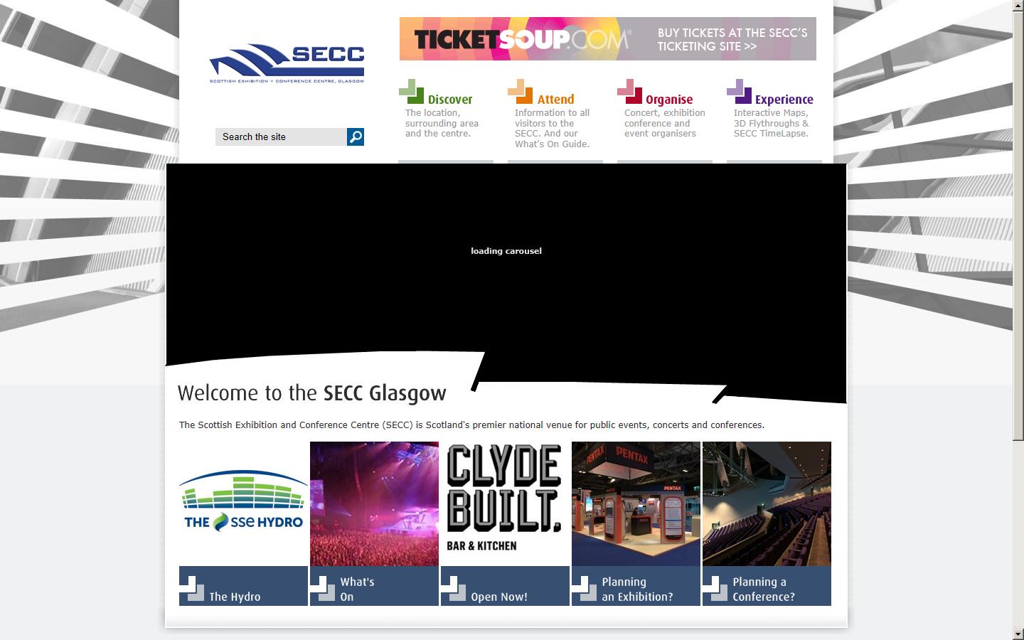 Scottish Exhibition & Conference Centre Website