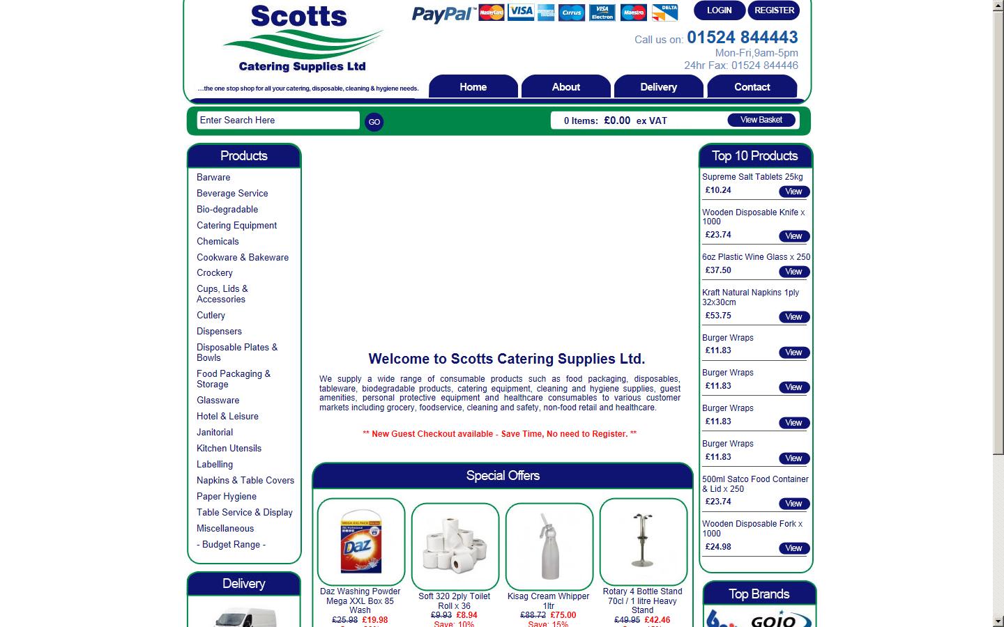 Scotts Catering Supplies Ltd Website