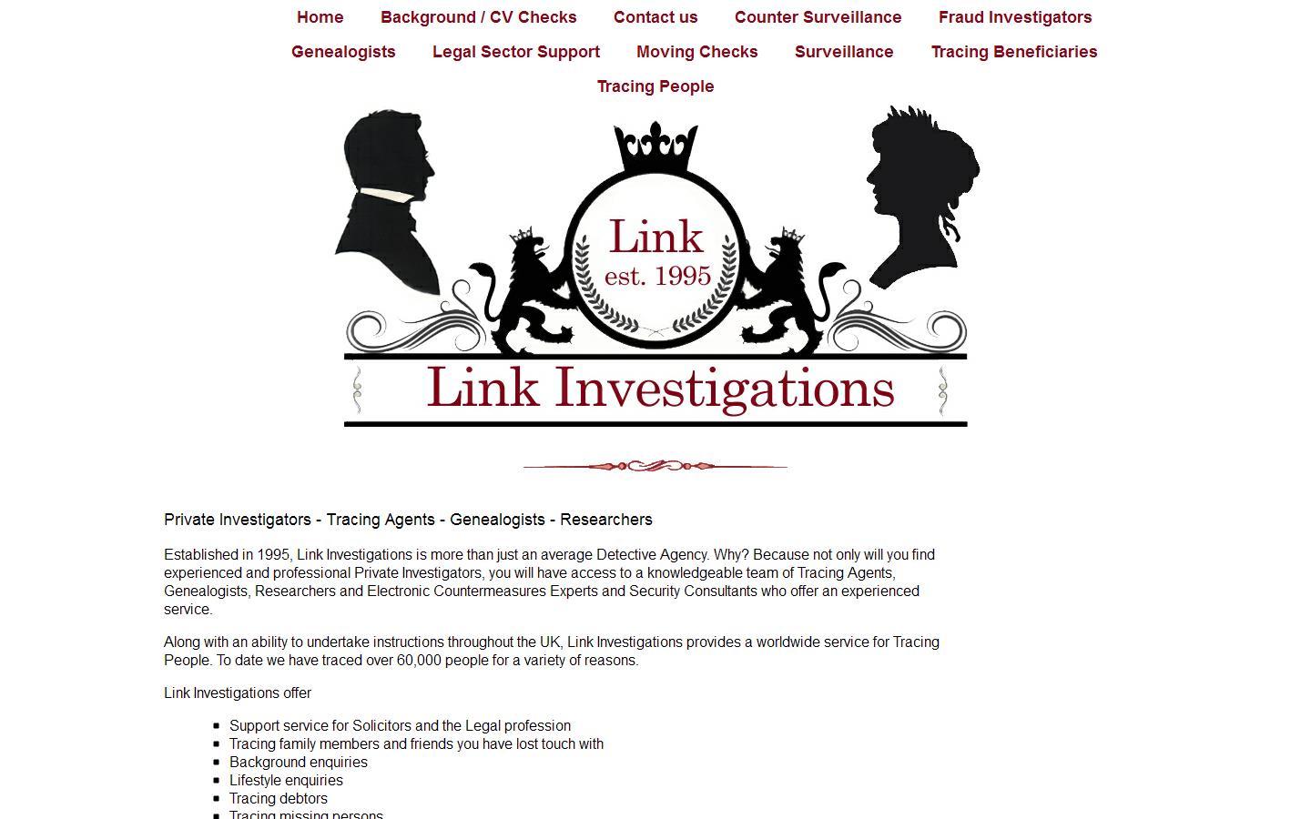 Link Investigations Website
