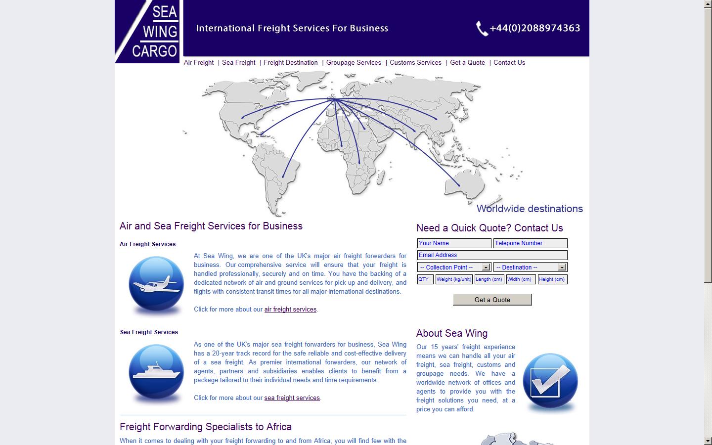 DSV Air & Sea Ltd Website