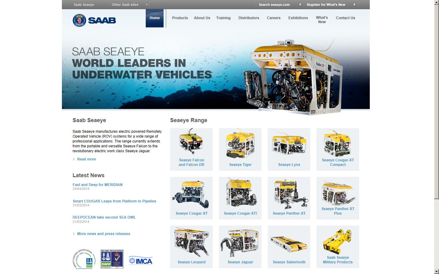 SAAB SEAEYE LIMITED Website
