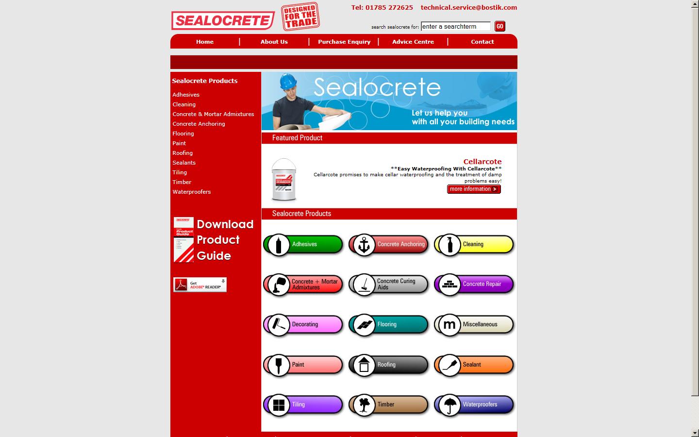 Sealocrete  Website