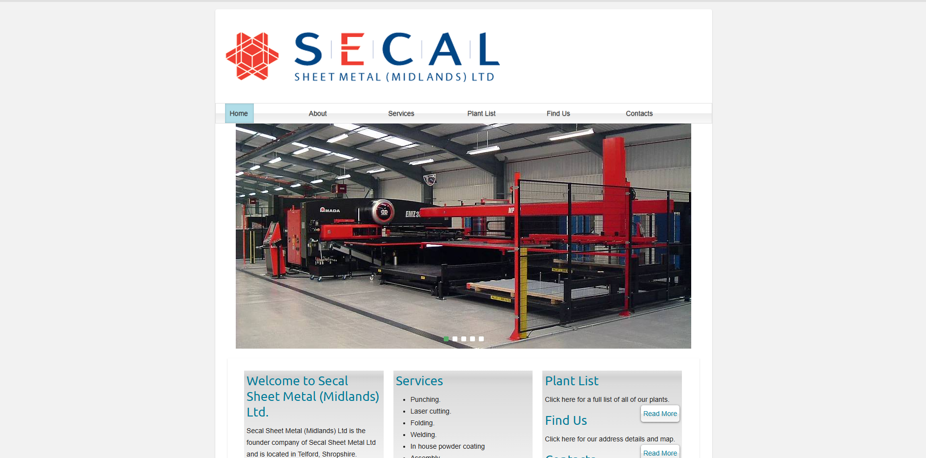Secal Sheet Metal (Midlands) Ltd  Website