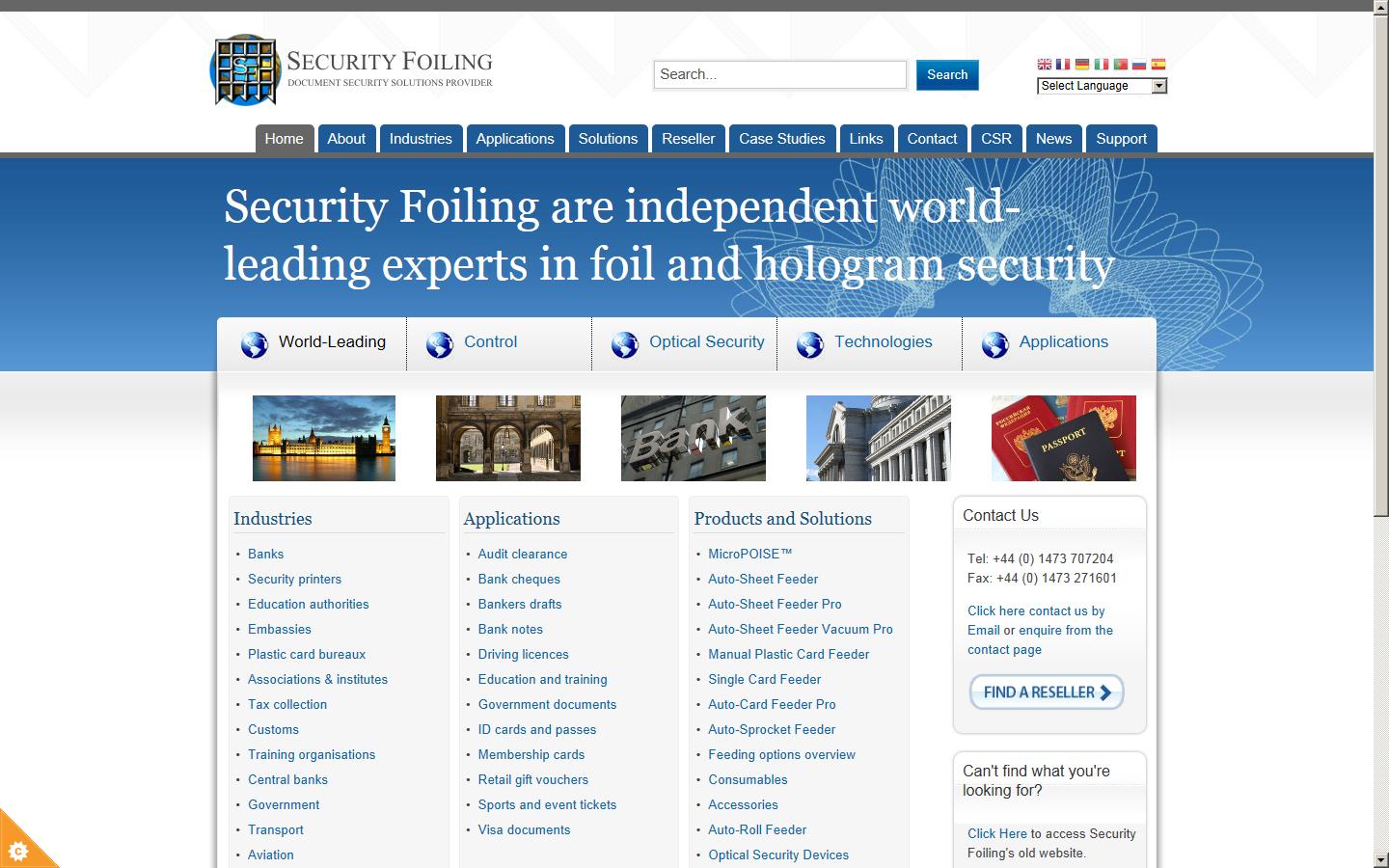 Security Foiling Limited Website