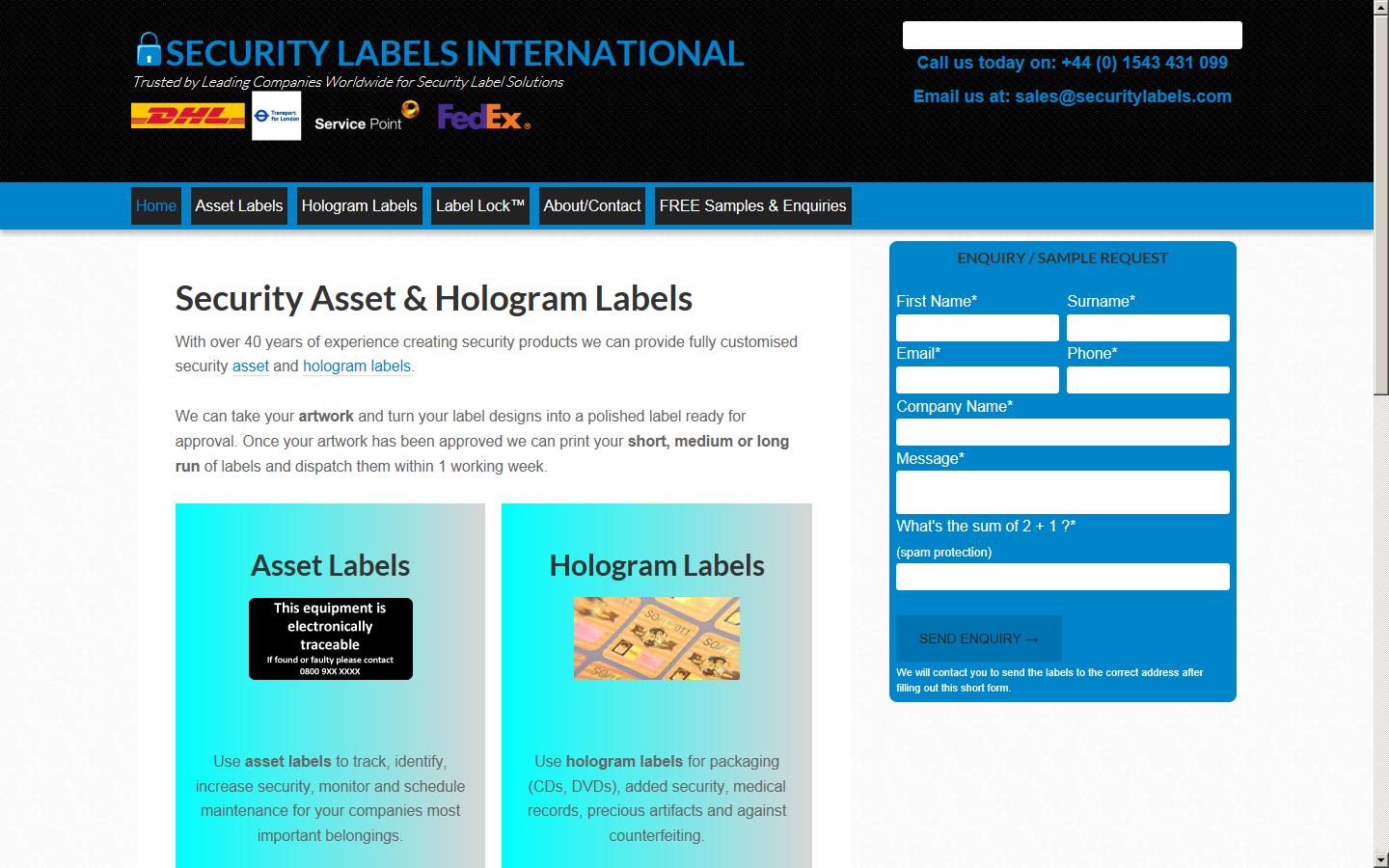 Security Labels International Website