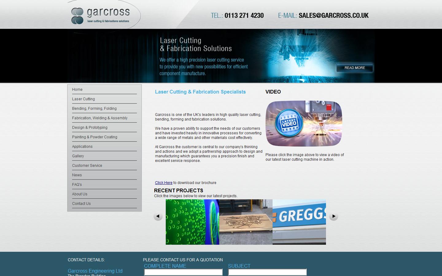 Garcross Engineering Ltd Website