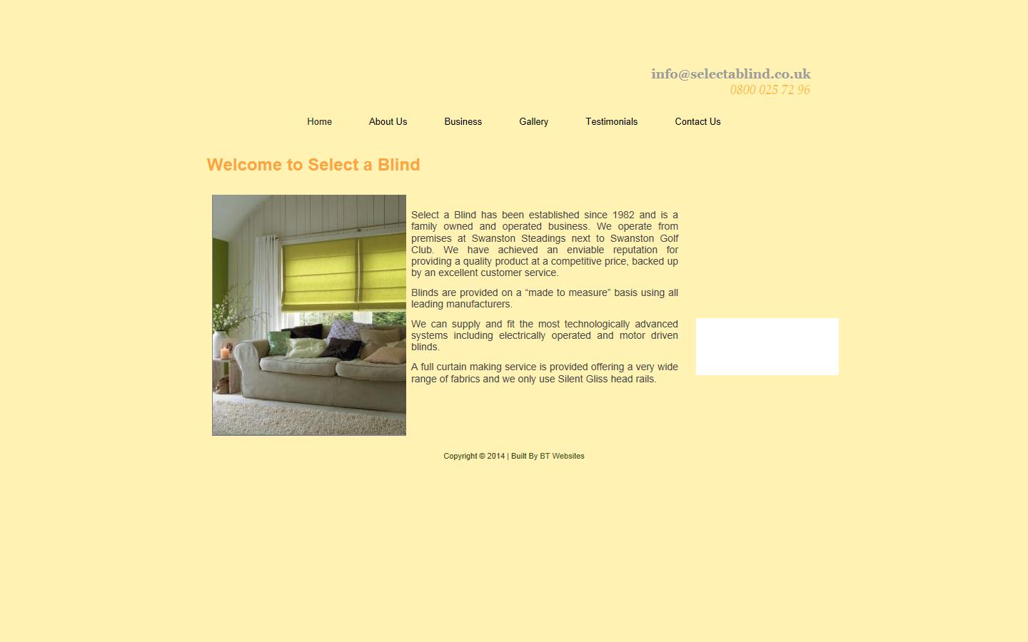 Select-A-Blind Ltd Website