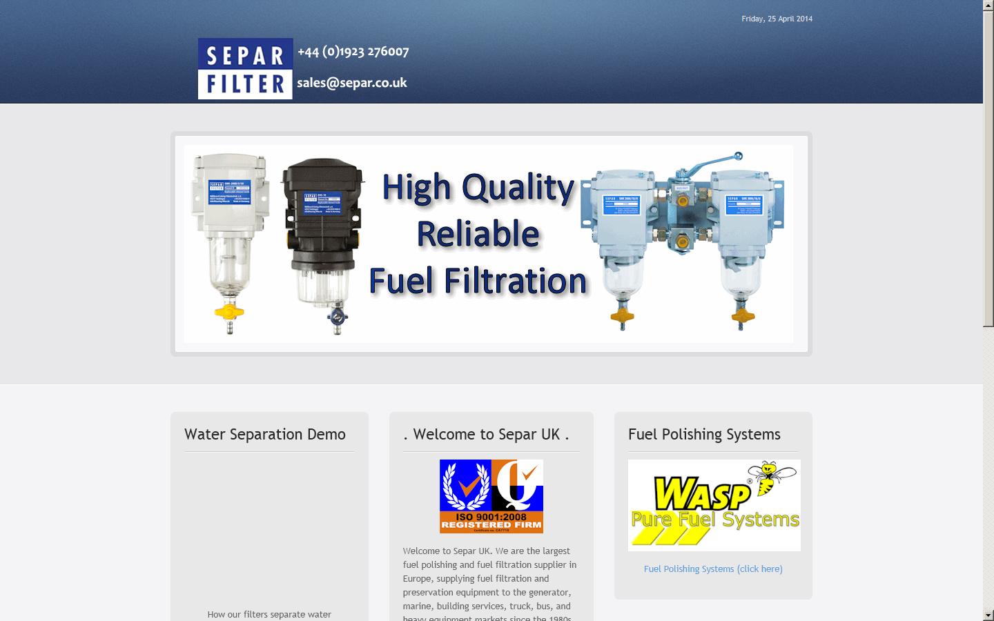 Separ Distribution (UK)  Website