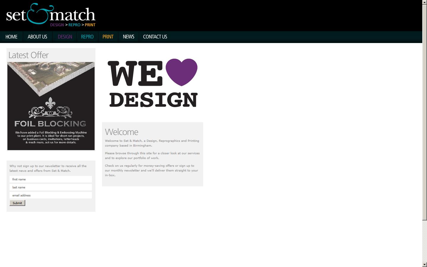 Set & Match Ltd Website