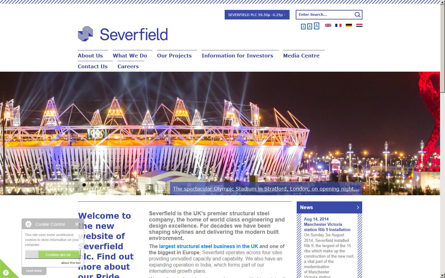 Severfield-Rowen Structures Ltd Website