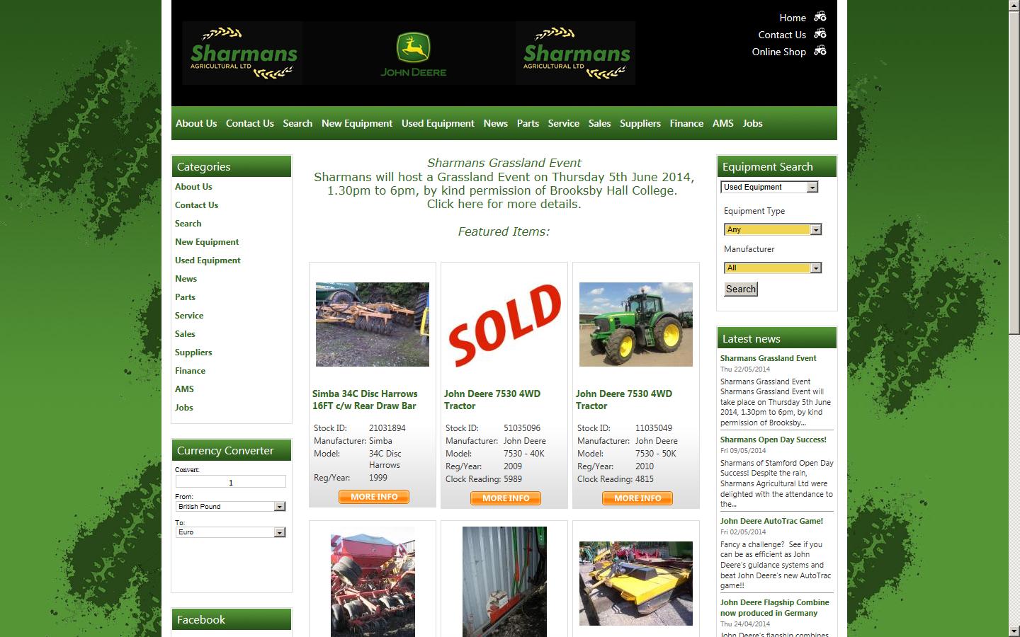 Sharmans Agricultural Ltd Website