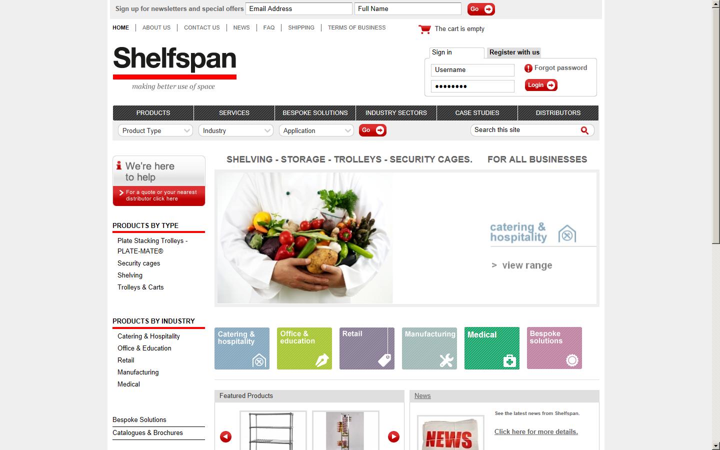 Shelfspan Limited Website