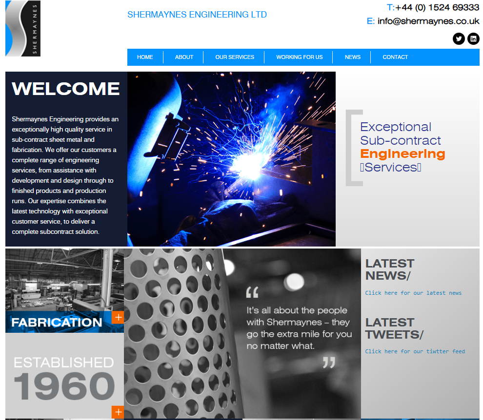 Shermaynes Engineering Ltd Website