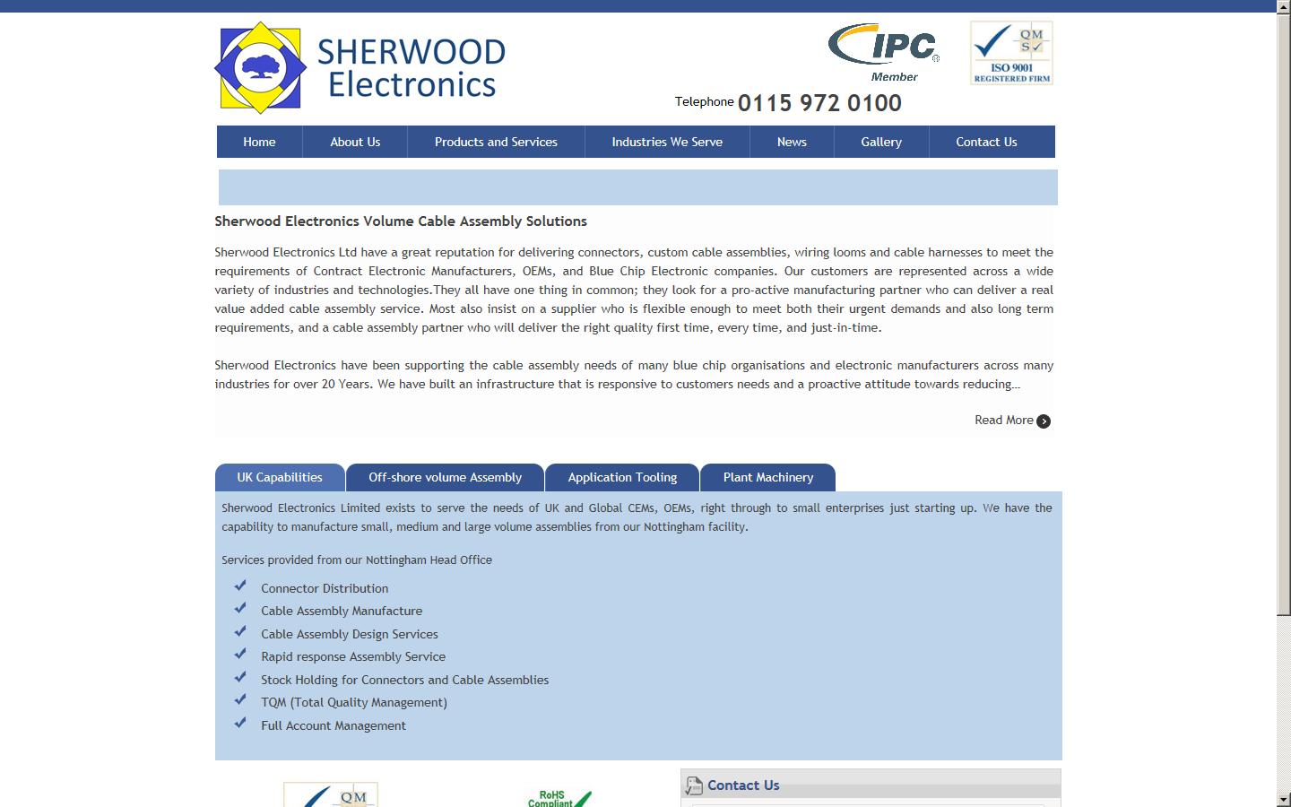 Sherwood Electronics Ltd Website