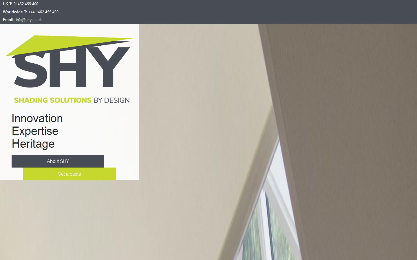 SHY (UK) - Hitchin Website