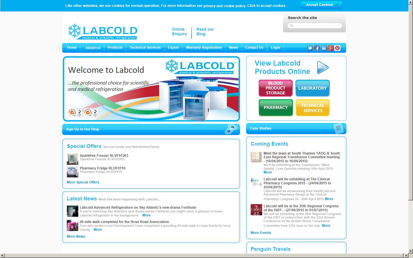 Labcold Ltd Website