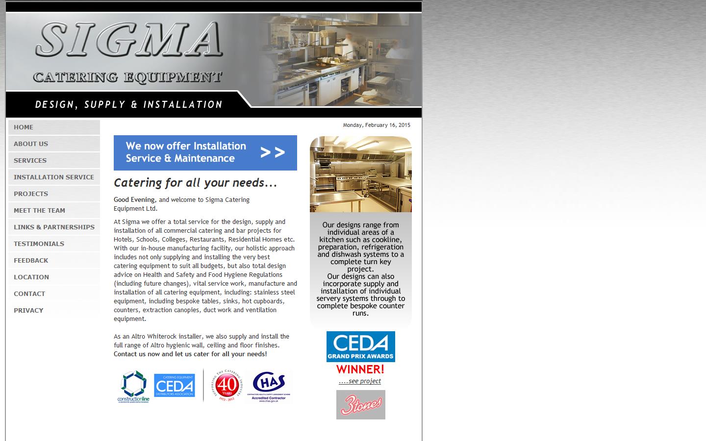 Sigma Catering Equipment Ltd Website