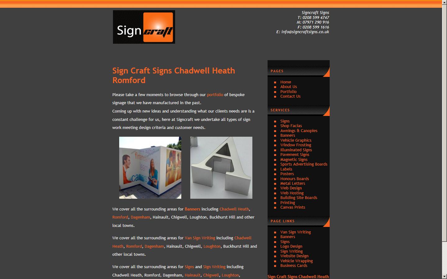 Signcraft  Website