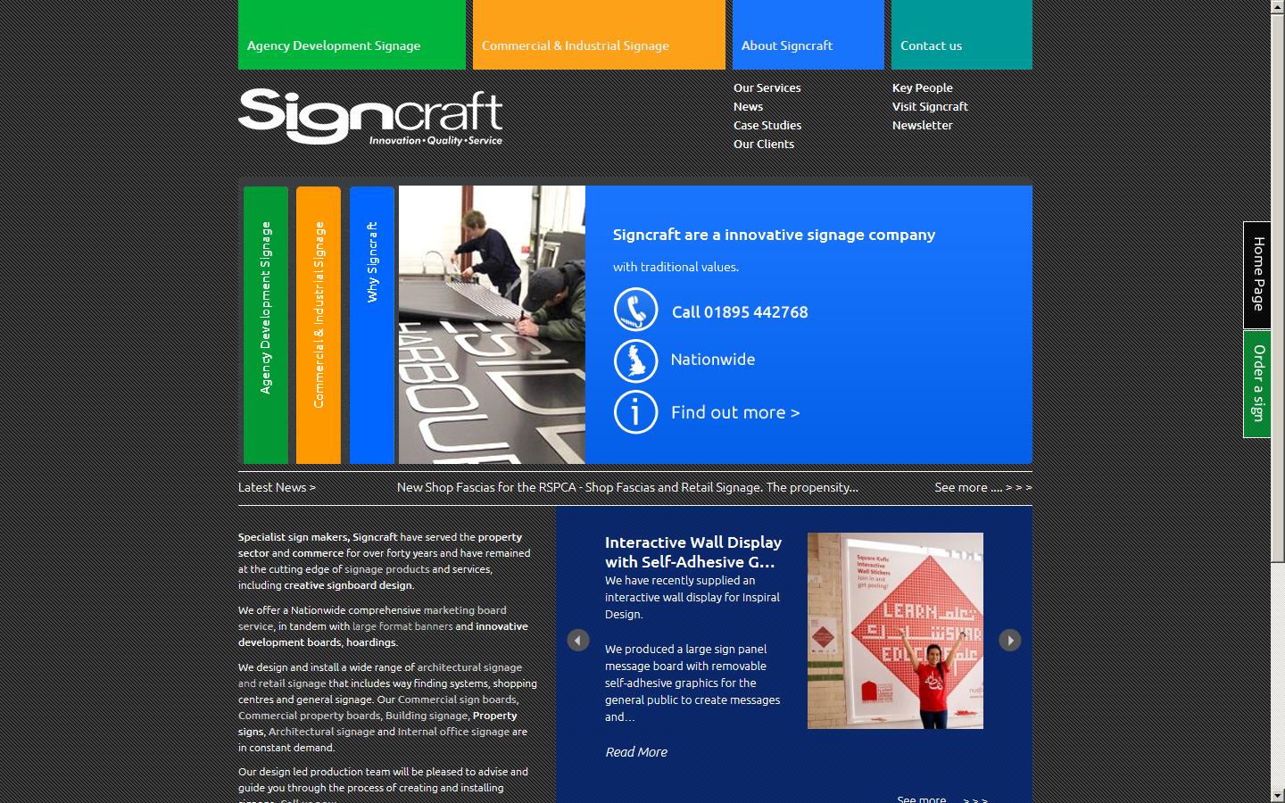 Signcraft Ltd Website
