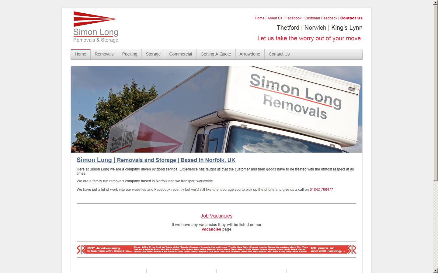 Simon Long Removals Website