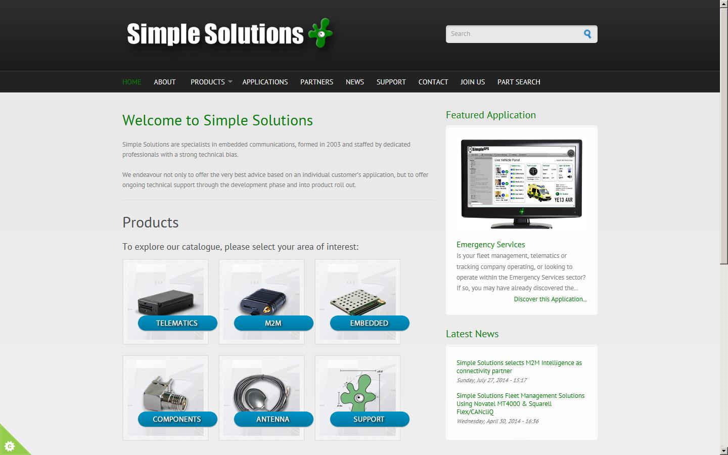 Simple Solutions (Electronics) Ltd Website