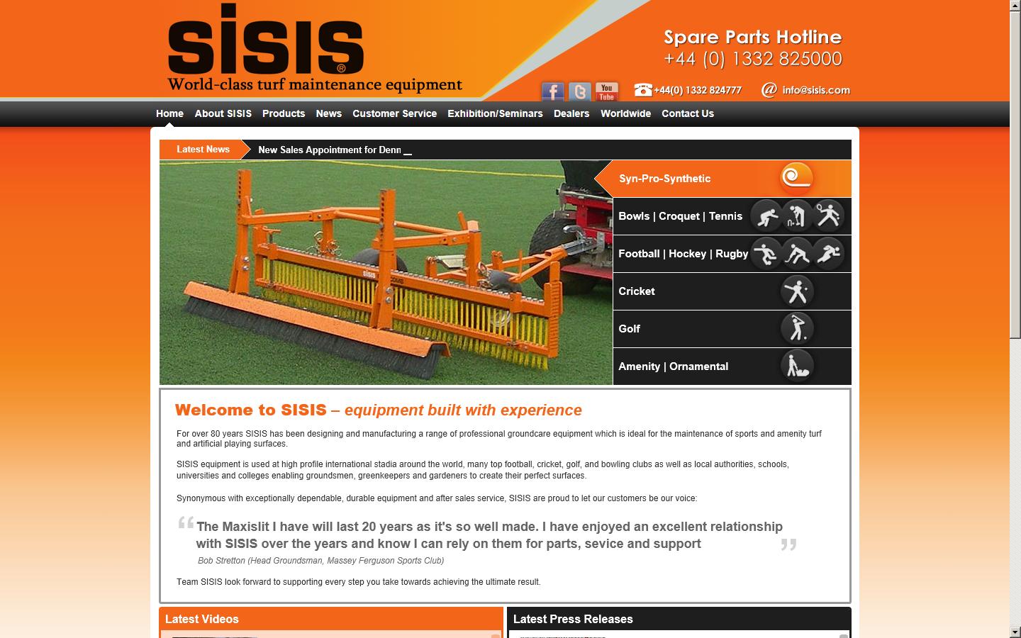 SISIS Machinery Website