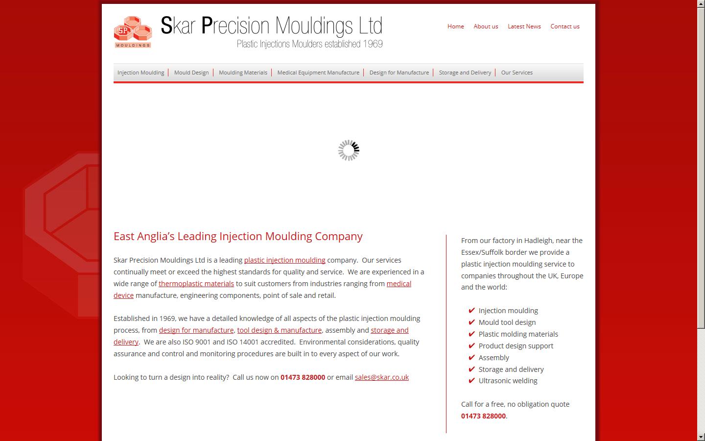 Skar Precision Mouldings Ltd Website