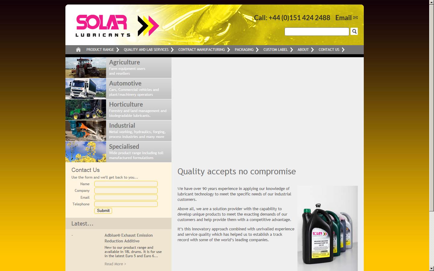 Solar Petroleum Ltd Website