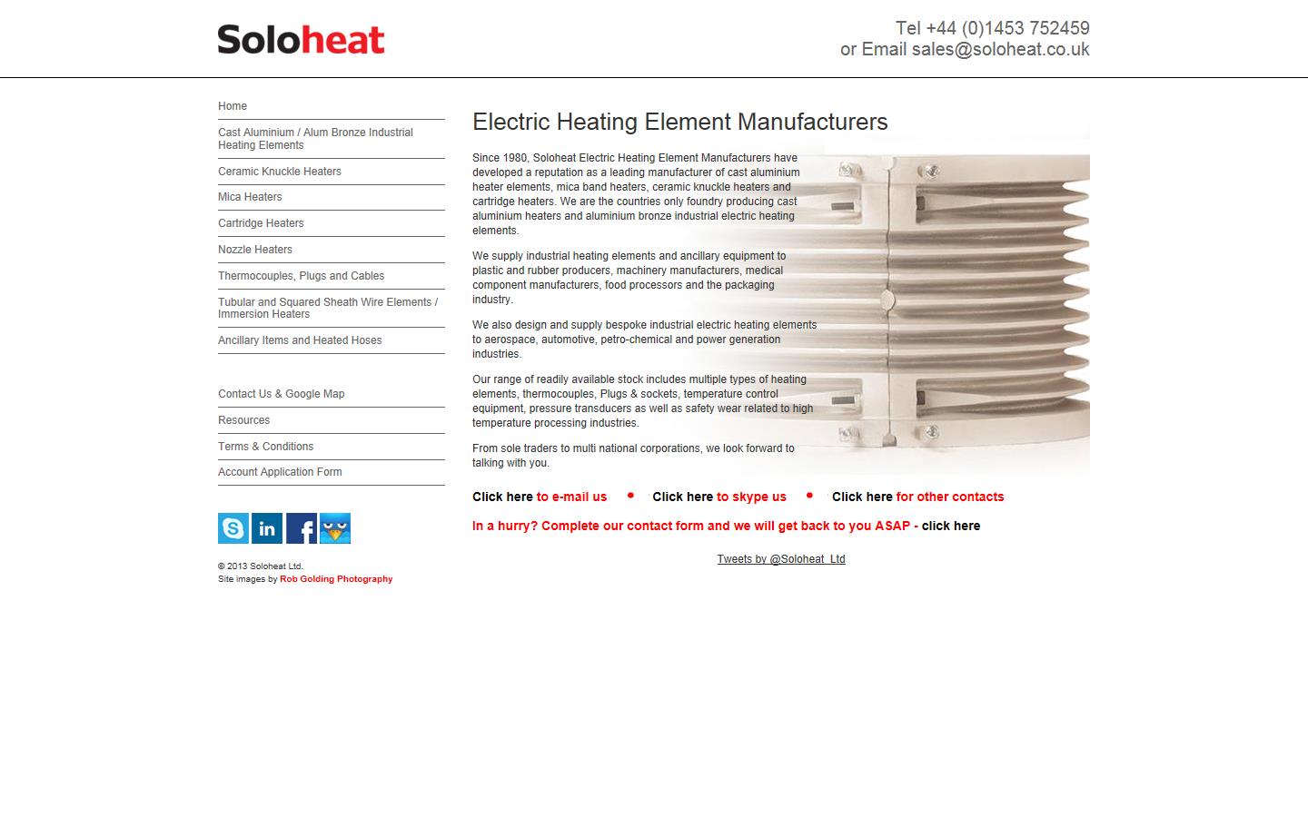 Soloheat Ltd Website