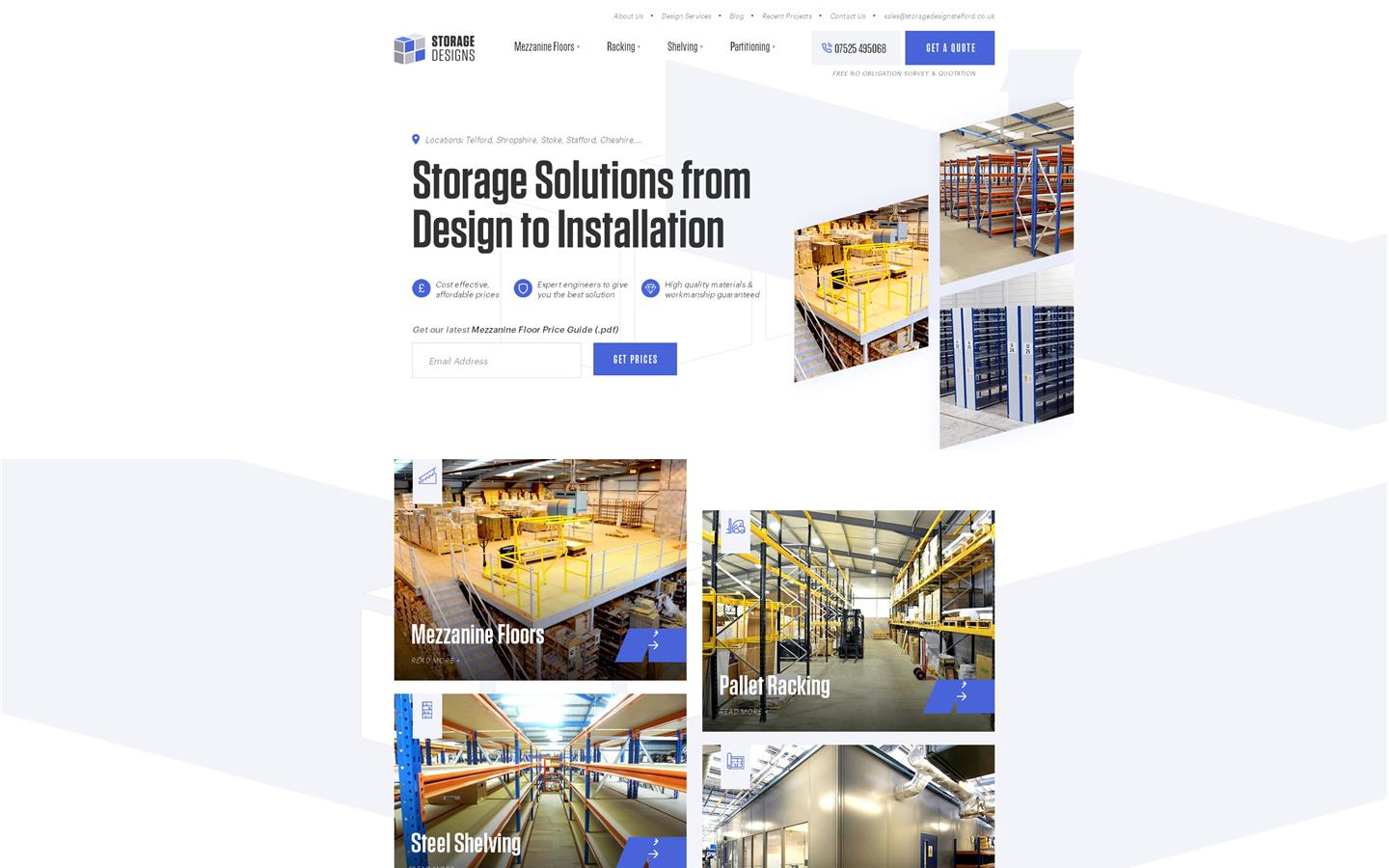 Storage Designs Telford Ltd Website