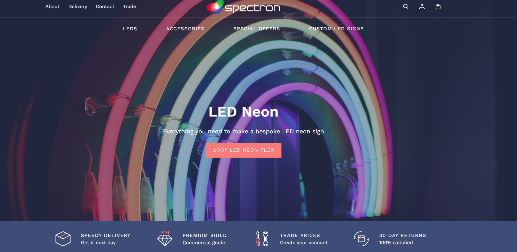 Spectron LED Limited  Website
