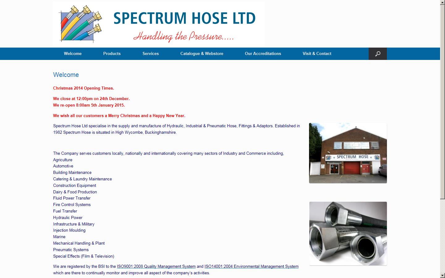 Spectrum Hose Ltd Website