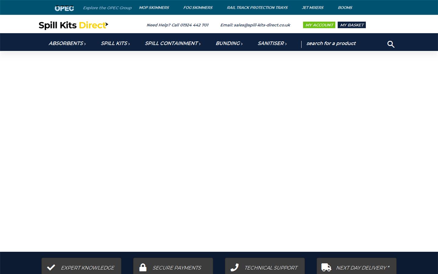 Spill Kits Direct Website